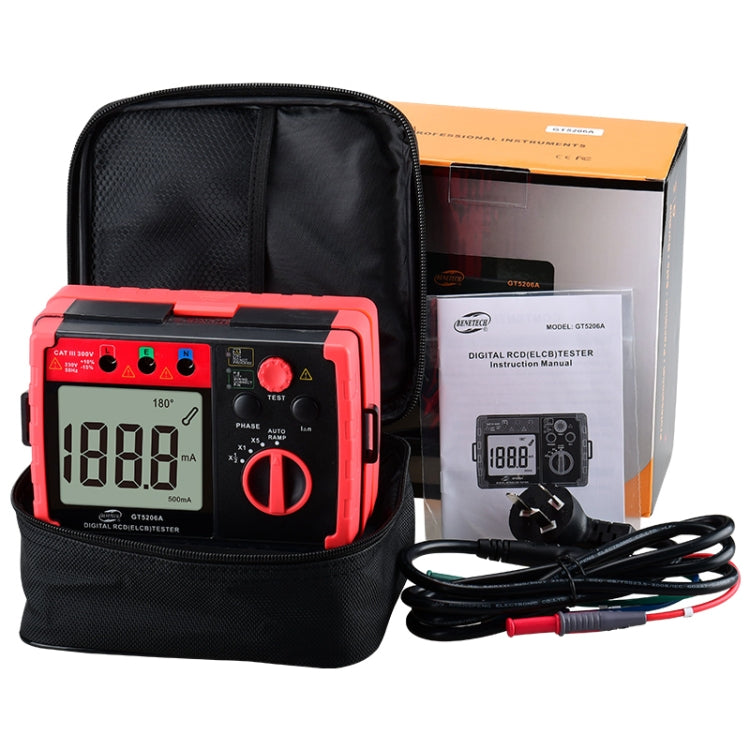 BENETECH GT5206A Professional LCD Digital Leakage Protector Switch Tester - free shipping - PMC TechLife - Order now!