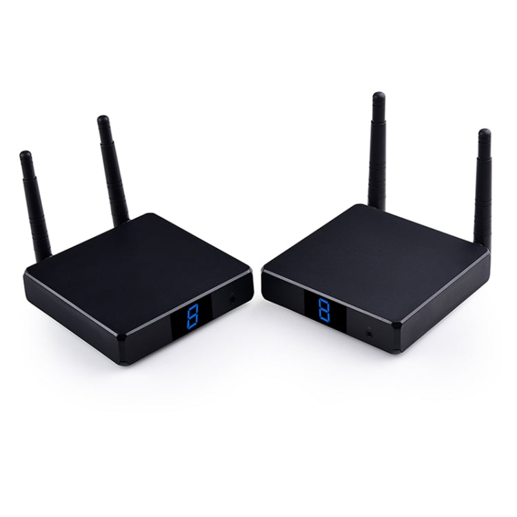 Measy FHD686-2 Full HD 1080P 3D 2.4GHz / 5.8GHz Wireless HD Multimedia Interface Extender 1 Transmitter + 2 Receiver, Transmission Distance: 200m(UK Plug) - Set Top Box & Accessories by Measy | Online Shopping South Africa | PMC Jewellery | Buy Now Pay Later Mobicred