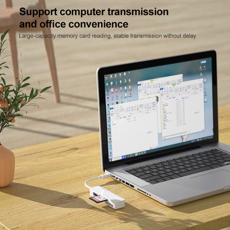 4 in 1 MS + SD + TF + USB2.0 Multi-function Card Reader for Type-C Devices - U Disk & Card Reader by PMC TechLife | Online Shopping South Africa | PMC TechLife