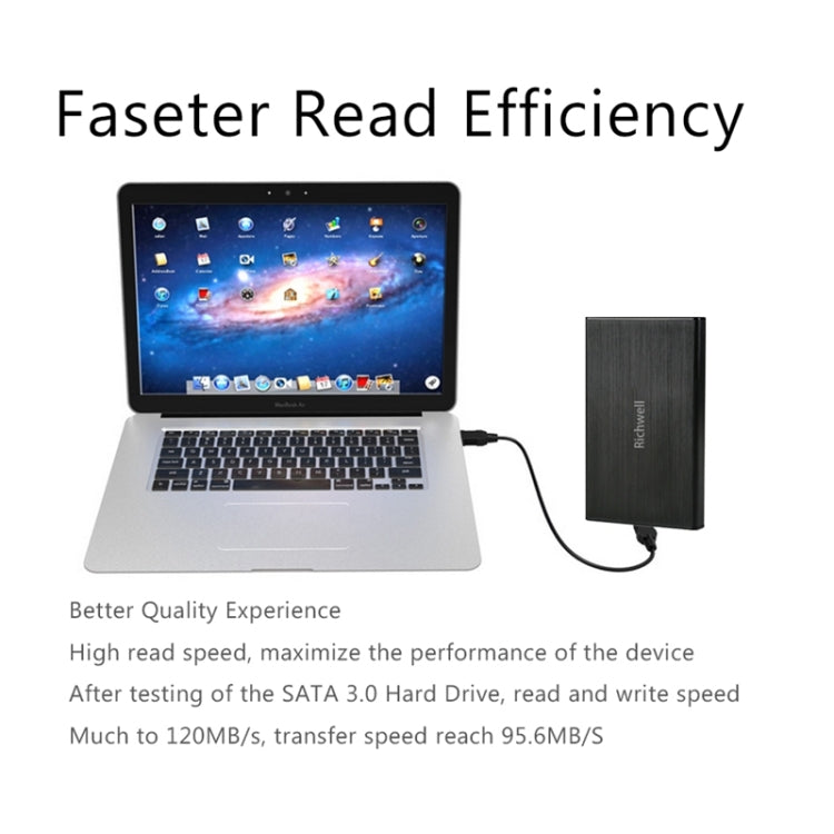 Richwell SATA R23-SATA-250GB 250GB 2.5 inch USB3.0 Interface Mobile Hard Disk Drive(Black) - free shipping - PMC TechLife - Order now!
