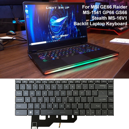 US Version Laptop Keyboard with Backlight for MSI GE66 Raider / MS-1541 / GP66 / MS-1542/1543 / GS66 / MS-16V1 / MS-16V2 / 10SD / 10SE (Grey) - Replacement Keyboards by PMC Jewellery | Online Shopping South Africa | PMC Jewellery
