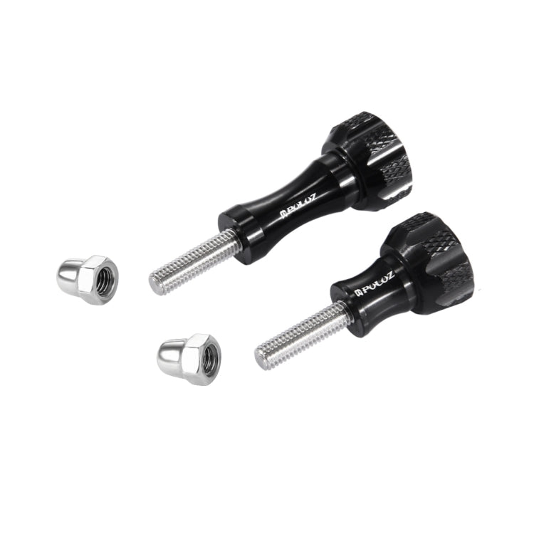 PULUZ CNC Aluminum Thumb Knob Stainless Bolt Nut Screw Set for GoPro Hero11 Black / HERO10 Black / HERO9 Black / HERO8 Black /7 /6 /5 /5 Session /4 Session /4 /3+ /3 /2 /1, DJI Osmo Action, Xiaoyi and Other Action Cameras(Black) - Screws by PULUZ | Online Shopping South Africa | PMC TechLife