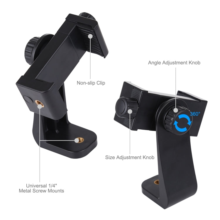 PULUZ 360 Degree Rotating Universal Horizontal Vertical Shooting Phone Clamp Holder Bracket for iPhone, Galaxy, Huawei, Xiaomi, Sony, HTC, Google and other Smartphones - Desktop Holder by PULUZ | Online Shopping South Africa | PMC Jewellery