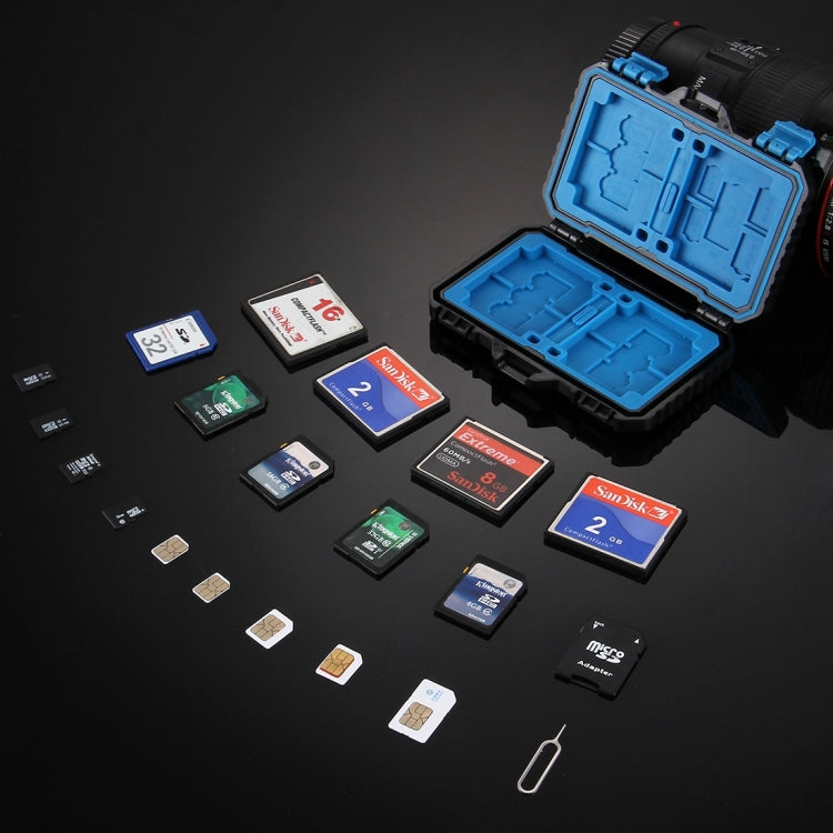 PULUZ 27 in 1 Memory Card Case for 4CF + 8SD + 9TF + 1Card PIN + 1Standard SIM + 2Micro-SIM + 2Nano-SIM - Card Case by PULUZ | Online Shopping South Africa | PMC TechLife