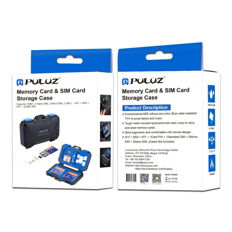 PULUZ 27 in 1 Memory Card Case for 4CF + 8SD + 9TF + 1Card PIN + 1Standard SIM + 2Micro-SIM + 2Nano-SIM - Card Case by PULUZ | Online Shopping South Africa | PMC TechLife
