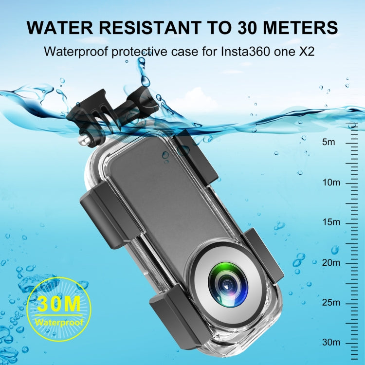 PULUZ 30m Underwater Waterproof Housing Case for Insta360 ONE X2(Transparent) - free shipping - PMC TechLife - Order now!