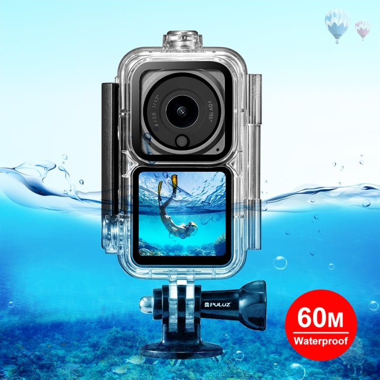 PULUZ 60m Waterproof Housing Diving Case for DJI Action 2 Camera Unit / Action 2 Power Combo / Action 2 Dual-Screen Combo(Transparent) - Case & Bags by PULUZ | Online Shopping South Africa | PMC TechLife | Buy Now Pay Later Mobicred