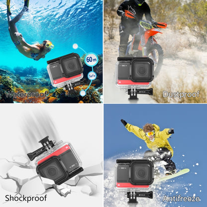 PULUZ 60m Underwater Depth Diving Case Waterproof Camera Housing for Insta360 One RS 4K Edition(Transparent) - Case & Bags by PULUZ | Online Shopping South Africa | PMC Jewellery