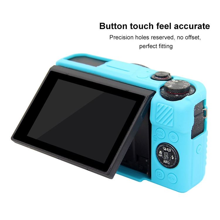 PULUZ Soft Silicone Protective Case for Canon EOS G7 X Mark II(Blue) - Protective Case by PULUZ | Online Shopping South Africa | PMC TechLife | Buy Now Pay Later Mobicred