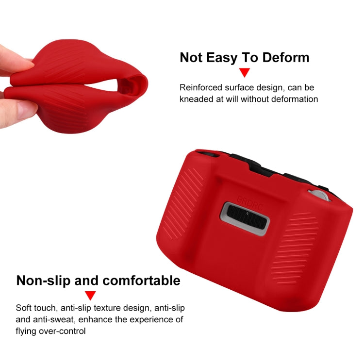 PULUZ Shockproof Anti-scratch Silicone Case For DJI Mini 3 / 3 Pro / Mavic 3 / Air 2S / Mini 2 Remote Control(Red) - Case & Bags by PULUZ | Online Shopping South Africa | PMC Jewellery