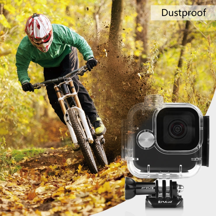 For GoPro Hero11 Black Mini PULUZ 40m Waterproof Housing Protective Case with Buckle Basic Mount & Screw (Transparent) - Waterproof Cases by PULUZ | Online Shopping South Africa | PMC Jewellery | Buy Now Pay Later Mobicred