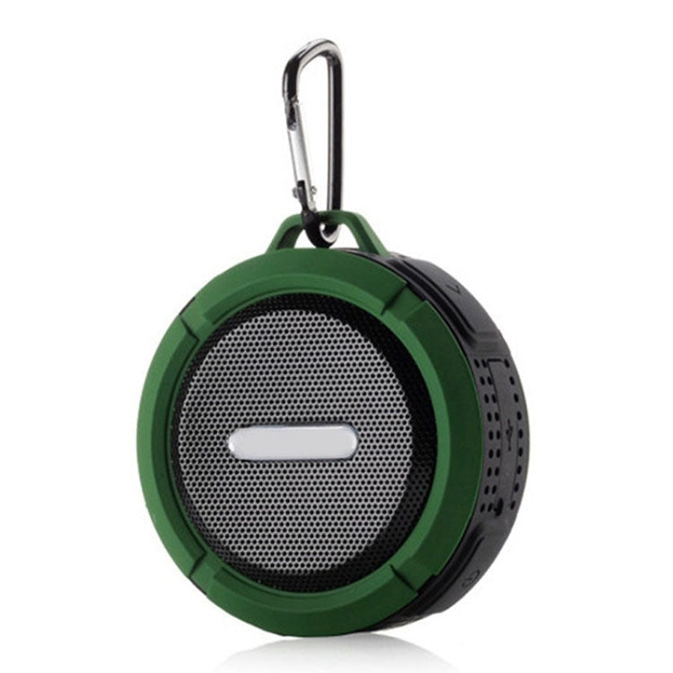 C6 Outdoor Waterproof Bluetooth Speaker with Suction, Support Hands-free Calling(Green) - Waterproof Speaker by PMC TechLife | Online Shopping South Africa | PMC TechLife