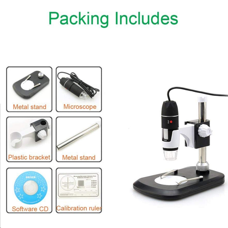 DMS-MDS800 40X-800X Magnifier 2.0MP Image Sensor USB Digital Microscope with 8 LEDs & Professional Stand - free shipping - PMC TechLife - Order now!