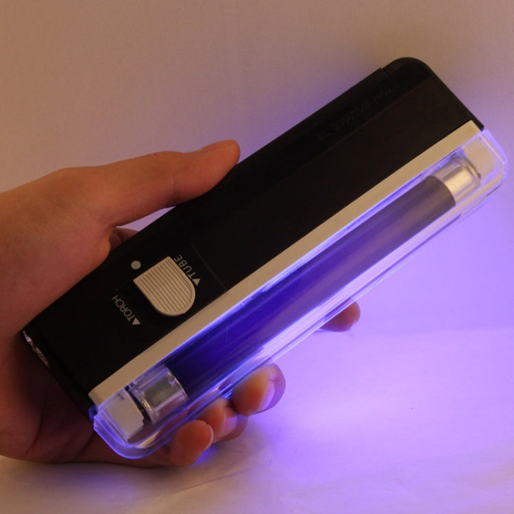 Handheld Blacklight UV Lamp & LED Flashlight, Verify Hidden Security Features On banknotes and Passport(Black) - LED Flashlight by PMC TechLife | Online Shopping South Africa | PMC TechLife