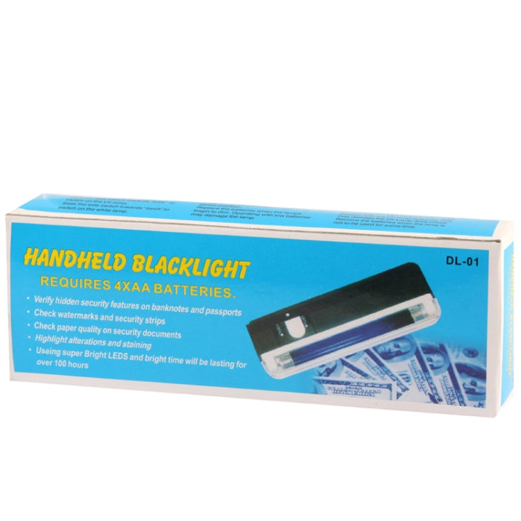 Handheld Blacklight UV Lamp & LED Flashlight, Verify Hidden Security Features On banknotes and Passport(Black) - LED Flashlight by PMC TechLife | Online Shopping South Africa | PMC TechLife