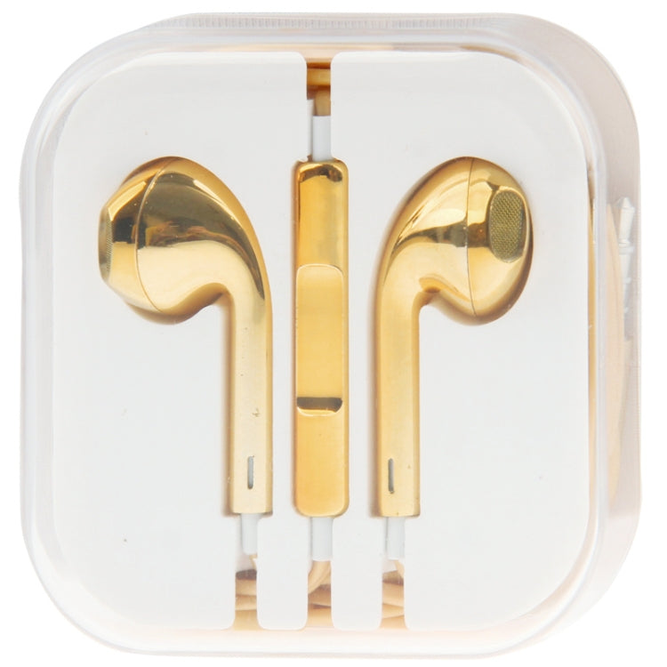 3.5mm Stereo Electroplating Wire Control Earphone for Android Phones / PC / MP3 Player / Laptops(Yellow) - In Ear Wired Earphone by PMC TechLife | Online Shopping South Africa | PMC TechLife