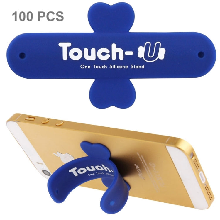 100 PCS Touch-u One Touch Universal Silicone Stand Holder(Dark Blue) - Desktop Holder by PMC TechLife | Online Shopping South Africa | PMC TechLife