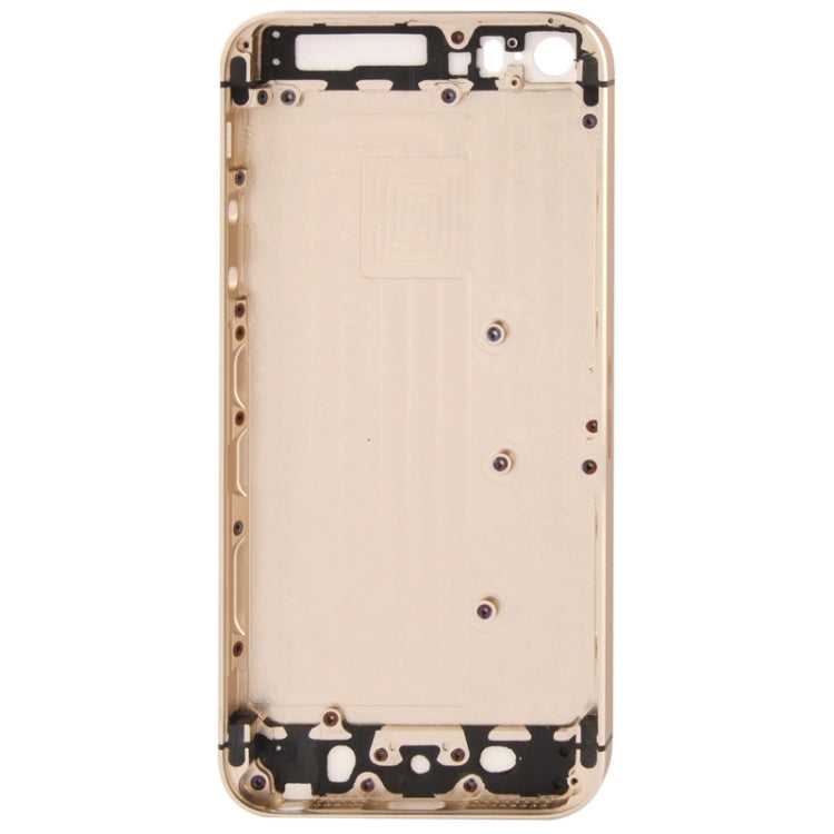 Full Housing Alloy  Back Cover with Mute Button + Power Button + Volume Button + Nano SIM Card Tray for iPhone 5S (Light Gold) - iPhone 5 Parts by PMC TechLife | Online Shopping South Africa | PMC TechLife