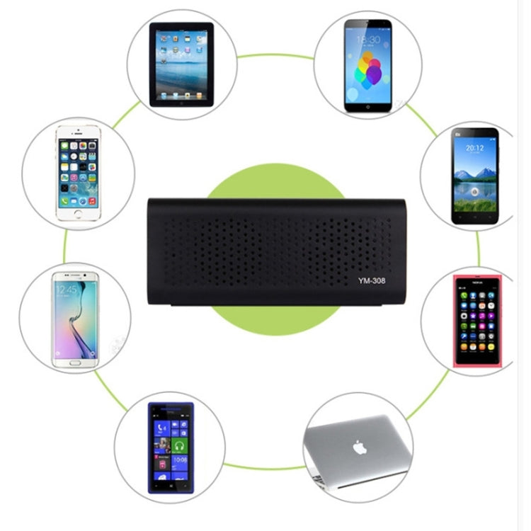 YM-308 Portable Rechargeable NFC Bluetooth Speaker, Support TF Card(Gold) - Desktop Speaker by PMC TechLife | Online Shopping South Africa | PMC TechLife