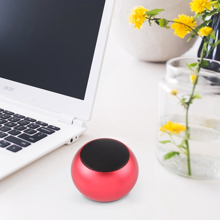 Mini Metal Wireless Bluetooth Speaker,  Hands-free, LED Indicator(Red) - Desktop Speaker by PMC TechLife | Online Shopping South Africa | PMC TechLife