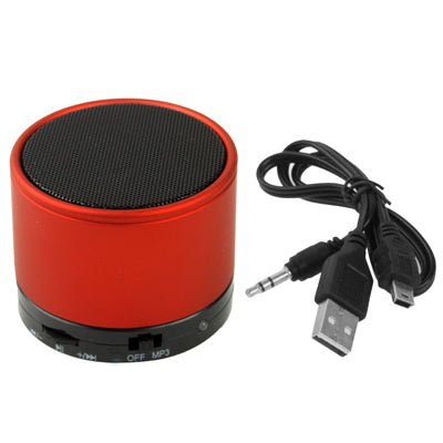 Bluetooth V2.1 Mini Stereo Speaker for Galaxy S IV / i9500 / SIII / i9300 / i8190 / S7562 / i8750 / i9220 / N7000 / i9100 / i9082 / iPhone 5 / iPhone 4 & 4S / New iPad / BlackBerry Z10 / HTC / Nokia / ... uilt-in Rechargeable Battery, Support TF Card(Red) - Desktop Speaker by PMC Jewellery | Online Shopping South Africa | PMC Jewellery