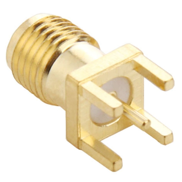 10 PCS Gold Plated SMA Female Panel Mount PCB Square Equally RF Connector Adapter - Connectors by PMC TechLife | Online Shopping South Africa | PMC TechLife