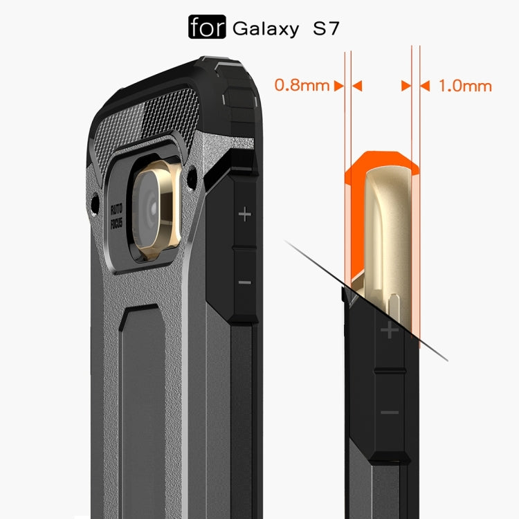 For Galaxy S7 / G930 Tough Armor TPU + PC Combination Case (Black) - Galaxy Phone Cases by PMC TechLife | Online Shopping South Africa | PMC TechLife