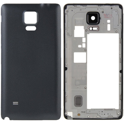 For Galaxy Note 4 / N910V Full Housing Cover (Middle Frame Bezel Back Plate Housing Camera Lens Panel + Battery Back Cover ) (Black) - Back Cover by PMC Jewellery | Online Shopping South Africa | PMC Jewellery