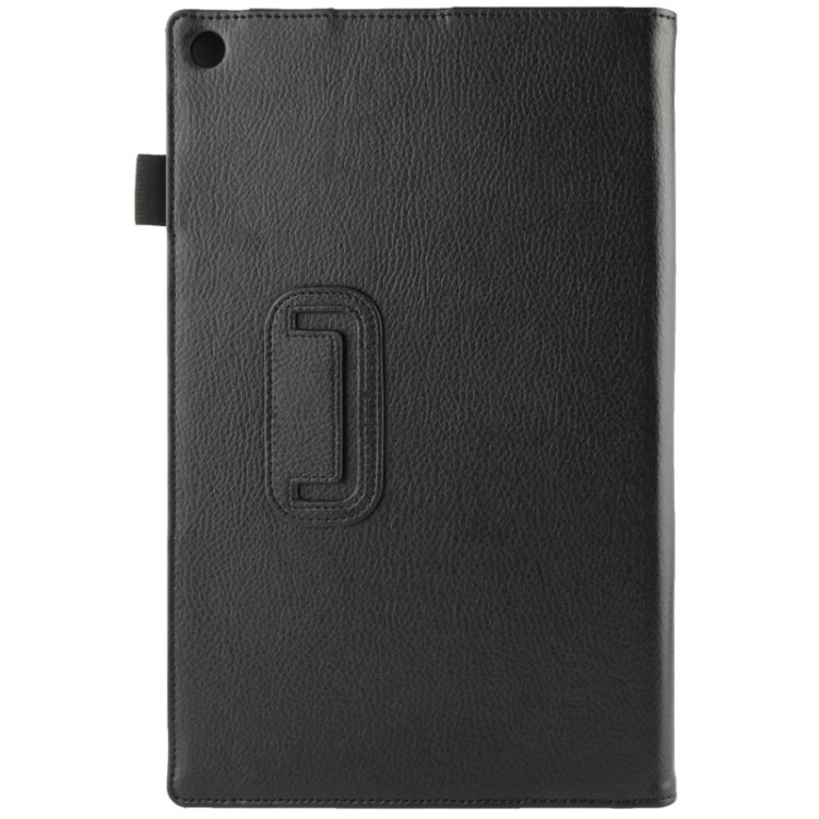 Litchi Texture Leather Case with Holder for Sony Xperia Tablet Z2 10.1(Black) - Sony by PMC Jewellery | Online Shopping South Africa | PMC Jewellery