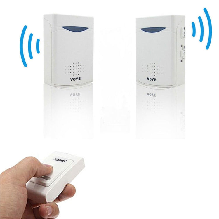 VOYE V006B2 Wireless Remote Control Chime Door Bell with Double-Receiver(White) - free shipping - PMC TechLife - Order now!