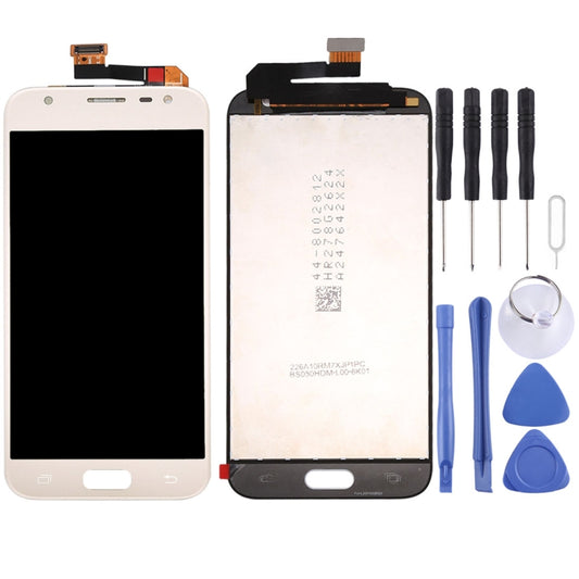 Original LCD Screen for Galaxy J3 (2017), J330F/DS, J330G/DS with Digitizer Full Assembly (Gold) - LCD Screen by PMC Jewellery | Online Shopping South Africa | PMC Jewellery