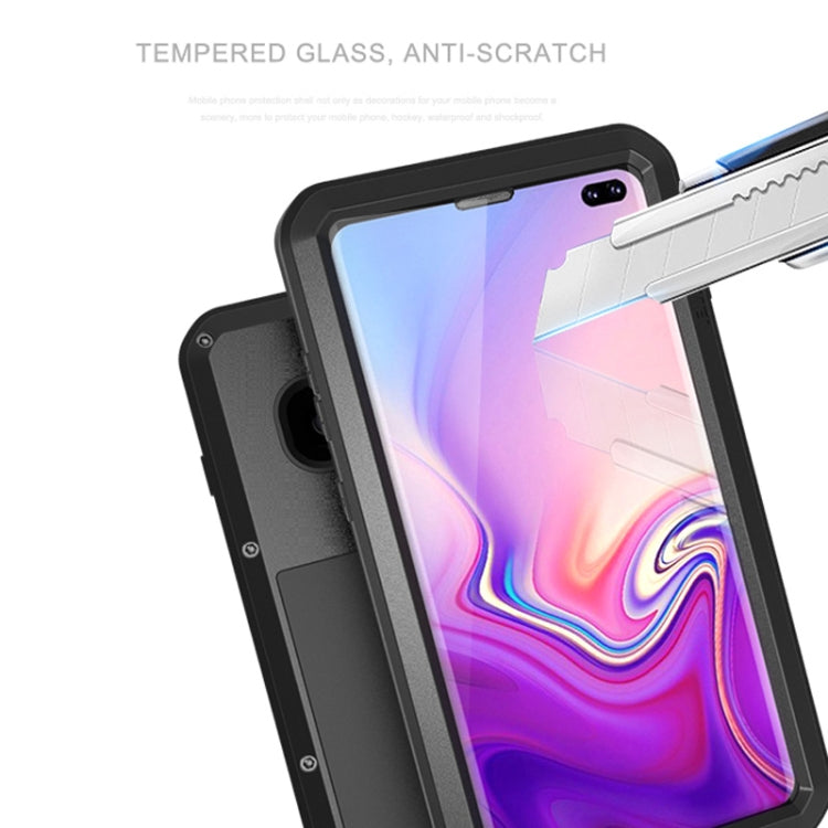 LOVE MEI Powerful Dustproof Shockproof Splashproof Metal + Silicone Combination Case for Galaxy S10+ (White) - Galaxy Phone Cases by LOVE MEI | Online Shopping South Africa | PMC TechLife | Buy Now Pay Later Mobicred