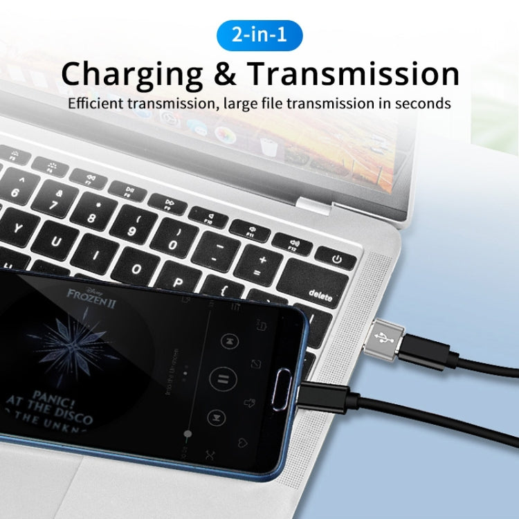 USB-C / Type-C Female to USB 2.0 Male Aluminum Alloy Adapter, Support Charging & Transmission(Silver) - free shipping - PMC TechLife - Order now!