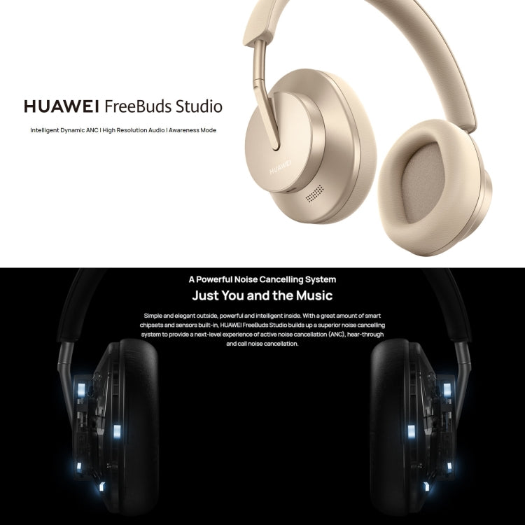 Original HUAWEI FreeBuds Studio Dynamic Noise Cancelling Bluetooth 5.2 Wireless Headset(Black) - Headset & Headphone by Huawei | Online Shopping South Africa | PMC Jewellery