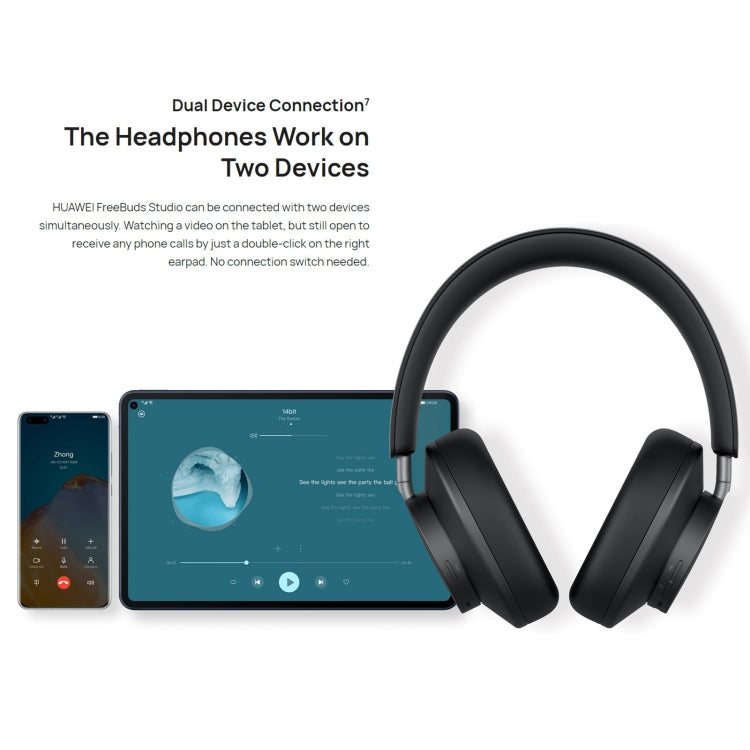 Original HUAWEI FreeBuds Studio Dynamic Noise Cancelling Bluetooth 5.2 Wireless Headset(Black) - Headset & Headphone by Huawei | Online Shopping South Africa | PMC Jewellery