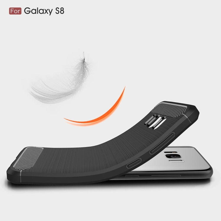 For Galaxy S8 Brushed Carbon Fiber Texture Shockproof TPU Protective Cover Case (Black) - free shipping - PMC TechLife - Order now!