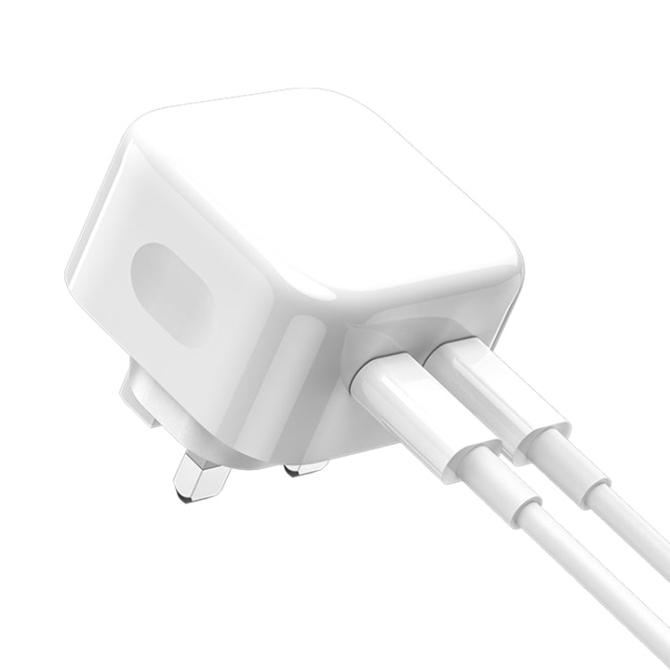 ROCK T58 35W Dual USB-C / Type-C Ports PD Charger, UK Plug - USB Charger by ROCK | Online Shopping South Africa | PMC Jewellery