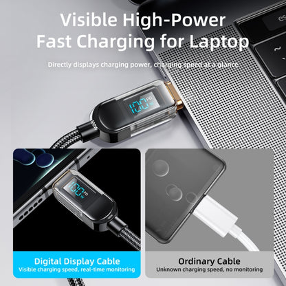 JOYROOM S-CC100A4 100W USB-C / Type-C to USB-C / Type-C Digital Display Fast Charging Data Cable, Cable Length:1.2m (Blue) - USB-C & Type-C Cable by JOYROOM | Online Shopping South Africa | PMC Jewellery