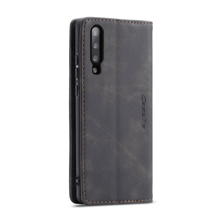 CaseMe-013 Multifunctional Retro Frosted Horizontal Flip Leather Case for Galaxy A70, with Card Slot & Holder & Zipper Wallet & Photo Frame(Black) - Galaxy Phone Cases by CaseMe | Online Shopping South Africa | PMC Jewellery | Buy Now Pay Later Mobicred