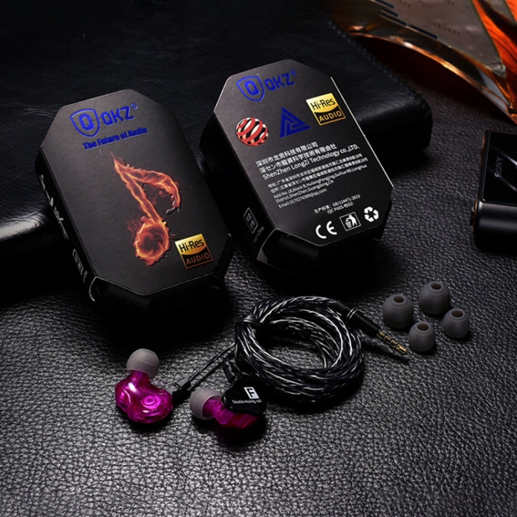 QKZ CK9 HiFi In-ear Four Unit Sports Music Headphones (Purple) - Sport Earphone by QKZ | Online Shopping South Africa | PMC Jewellery