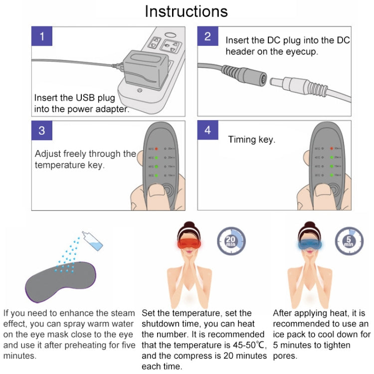 USB Charging Heating Steam Sleep Eye Mask (Purple) - free shipping - PMC TechLife - Order now!