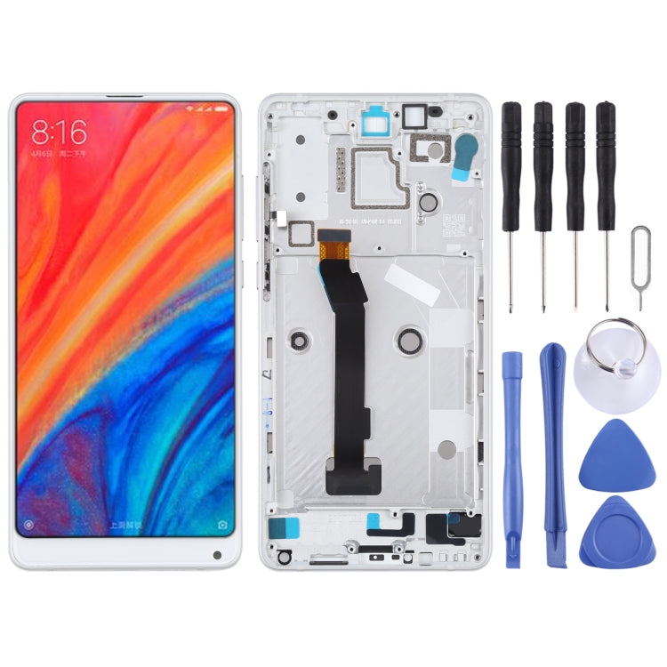 LCD Screen and Digitizer Full Assembly with Frame for Xiaomi MI Mix 2S(White) - LCD Screen by PMC Jewellery | Online Shopping South Africa | PMC Jewellery