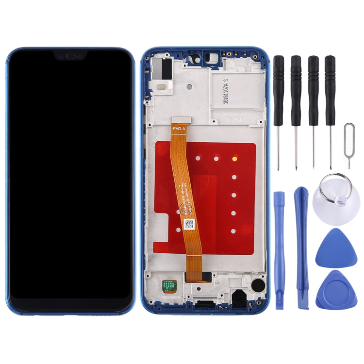 LCD Screen and Digitizer Full Assembly with Frame for Huawei P20 Lite / Nova 3e(Blue) - LCD Screen by PMC Jewellery | Online Shopping South Africa | PMC Jewellery