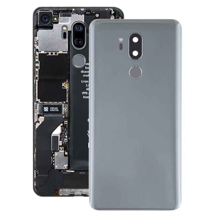 Battery Back Cover with Camera Lens & Fingerprint Sensor for LG G7 ThinQ / G710 / G710EM / G710PM / G710VMP(Silver) - For LG by PMC TechLife | Online Shopping South Africa | PMC TechLife | Buy Now Pay Later Mobicred