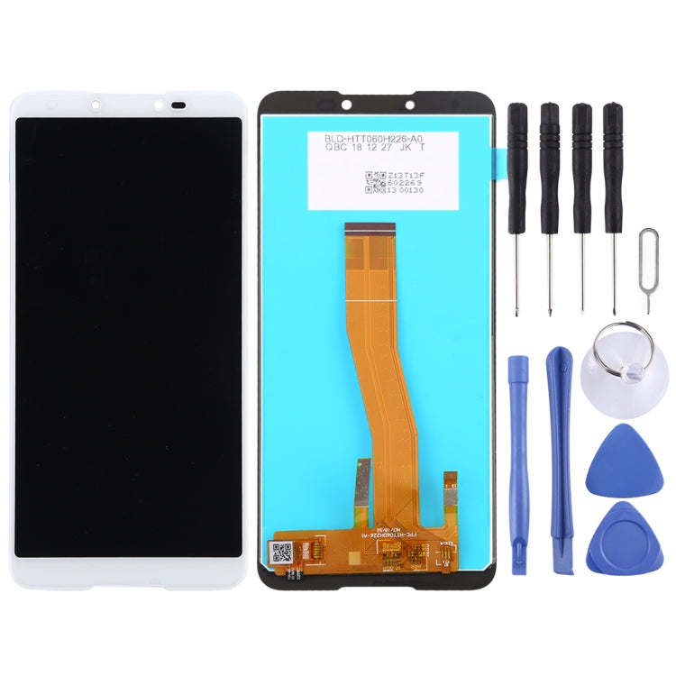 TFT LCD Screen for Wiko Y70 with Digitizer Full Assembly (White) - free shipping - PMC TechLife - Order now!