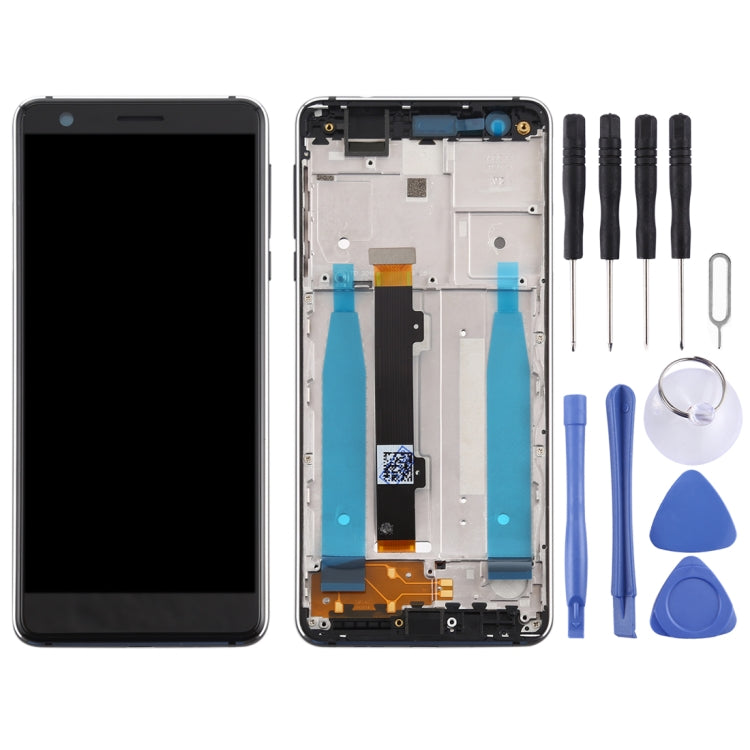 TFT LCD Screen for Nokia 3.1 TA-1049 TA-1057 TA-1063 TA-1070 Digitizer Full Assembly with Frame & Side Keys (Black) - LCD Screen by PMC Jewellery | Online Shopping South Africa | PMC Jewellery