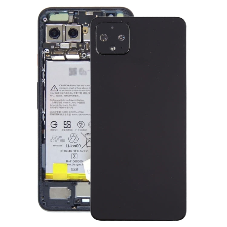 Battery Back Cover with Camera Lens Cover for Google Pixel 4(Black) - Back Cover by PMC TechLife | Online Shopping South Africa | PMC TechLife