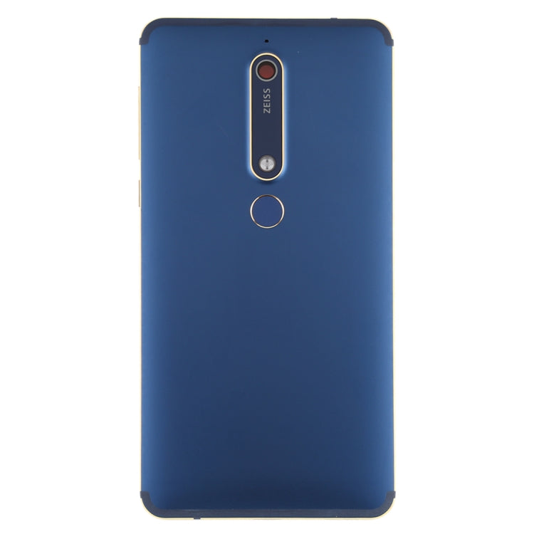 Battery Back Cover with Camera Lens & Side Keys & Fingerprint Sensor for Nokia 6.1 / 6 (2018) / 6 (2nd Gen)(Blue) - Back Cover by PMC TechLife | Online Shopping South Africa | PMC TechLife