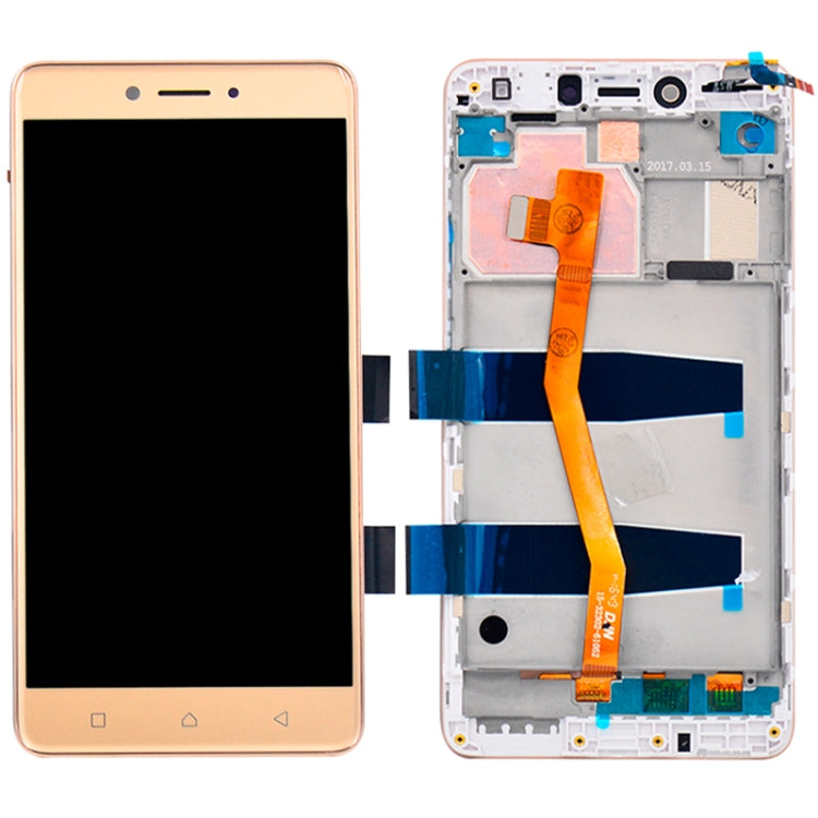 OEM LCD Screen for 5.5 inch Lenovo K6 Note K53a48 Digitizer Full Assembly with Frame (Gold) - LCD Screen by PMC TechLife | Online Shopping South Africa | PMC TechLife