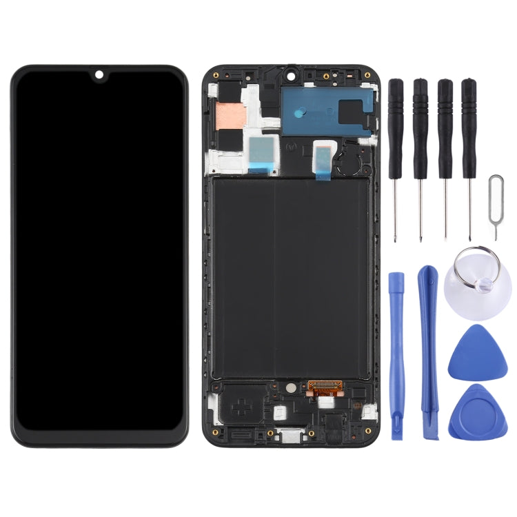 Original Super AMOLED LCD Screen  for Galaxy A50 Digitizer Full Assembly with Frame(Black) - LCD Screen by PMC Jewellery | Online Shopping South Africa | PMC Jewellery